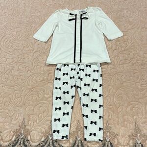 Janie Jack Girl White and Black   size 18-24 m